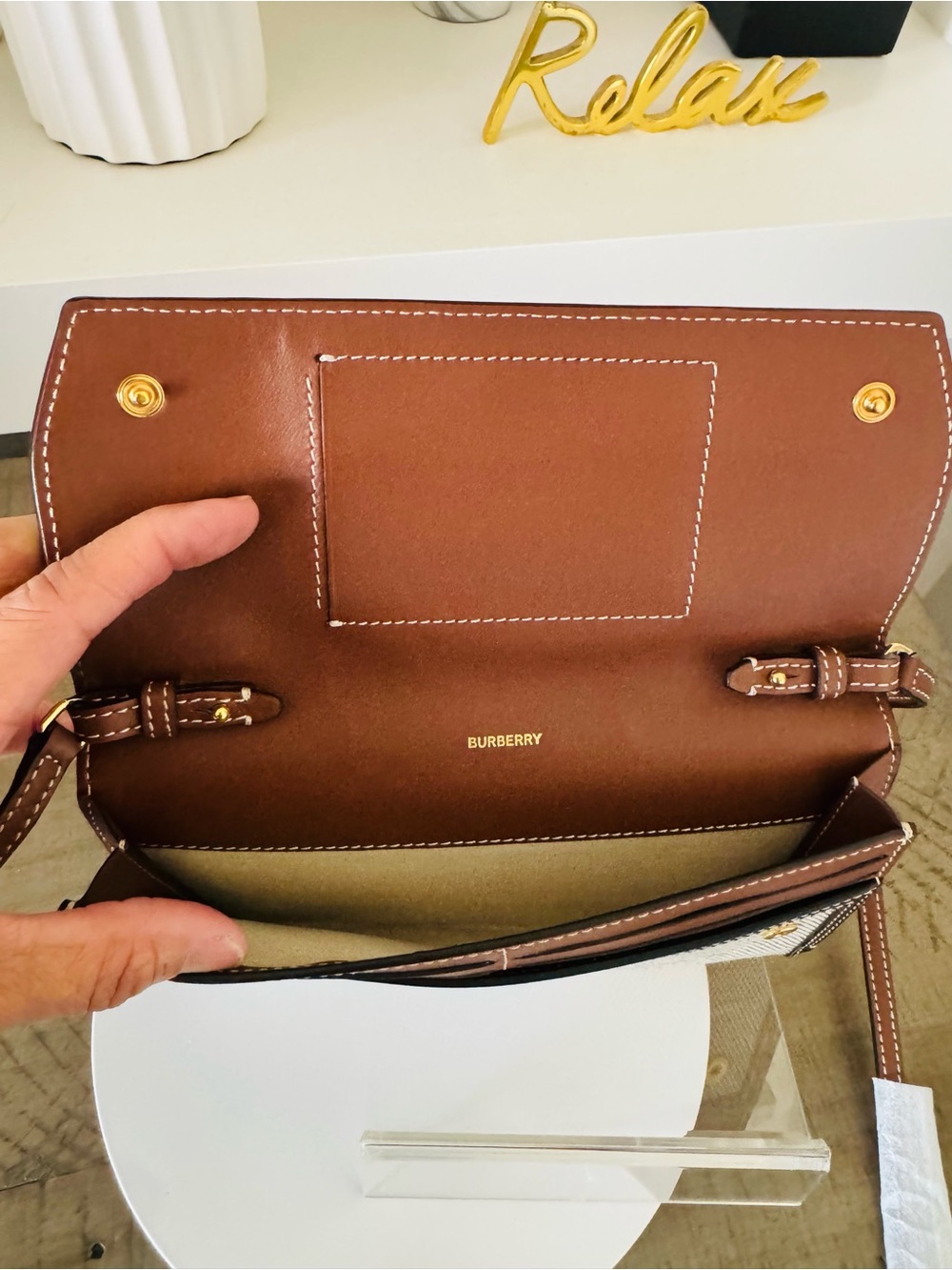 Burberry Horseferry Canvas Letter Crossbody - Picture 16 of 16